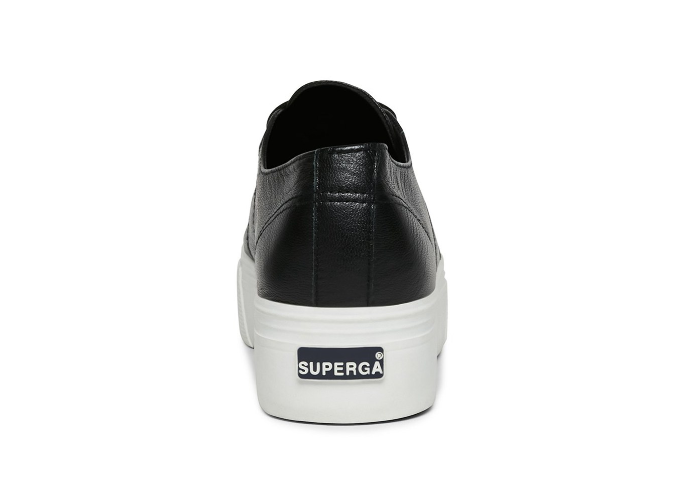Superga Black Sneakers Womens - 2790 Nappa Leather - 416KUJVSF